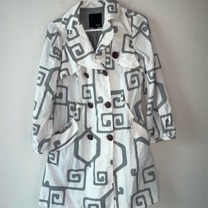 Liquid Blue Trench Coat